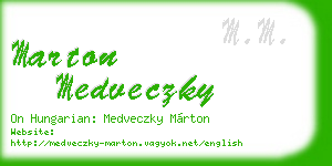 marton medveczky business card